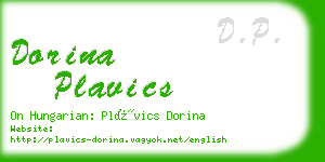 dorina plavics business card